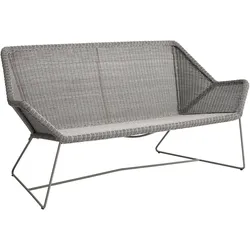 Cane-line Gartensofa Breeze, Faser Stahl Grau Taupe