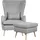 Home Affaire Polstergarnitur HOME AFFAIRE "Charles", grau (grau,), B:78cm H:118cm T:152cm, 100% Polyester, Sitzmöbel-Sets, Lesesessel Sessel mit Hocker Ohrensessel mit Hocker, groß und gemütlich im moderner Optik
