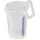 Thermohauser Messbecher m. geschlossenem Griff, 1000 ml, Kunststoff PP, blaue Skala in Litern und Millilitern,
