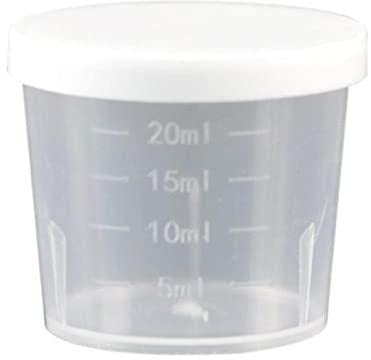 PLGEBR 20/30/50 ml, transparenter Kunststoff-Messbecher zum Backen von Krug, Tassenmessung, multifunktionaler Becher, Behälter, Messung