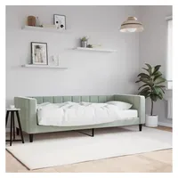 VidaXL Tagesbett mit Matratze Hellgrau 80x200 cm Samt