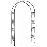 Casa Padrino Jugendstil Rosenbogen Schwarz H. 210 cm - Garten Deko Accessoires