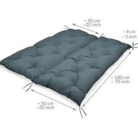 Beautissu Bankauflage 180 x 50 x 50 cm Taubenblau 1 St.