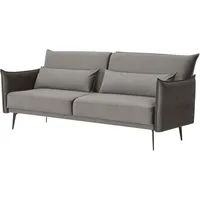 SalesFever 3-Sitzer Sofa Samt Grau 368510