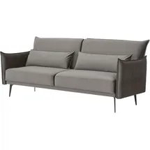 SalesFever 3-Sitzer Sofa Samt Grau 368510