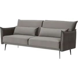 SalesFever 3-Sitzer Sofa Samt Grau 368510