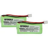 EXTENSILO 2x Akku Ersatz für 55AAAHR2BMX, C30852D1640X1, 220436C1, 41AAAH2BMX, 220382C1 für schnurlos Festnetz Telefon (850 mAh, 2,4 V, NiMH)