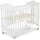 Cangaroo Babybett Wing 120 x 60 cm Gitterbett Buchenholz Räder 3 Höhenpositionen, weiß