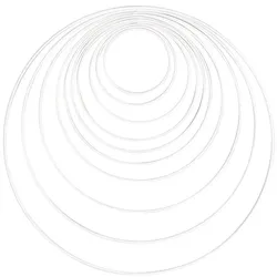 Rayher Metallringe-Set beschichtet weiß