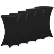 DEUBA Stehtischhusse Schwarz Ø 80-85 cm 5er Set