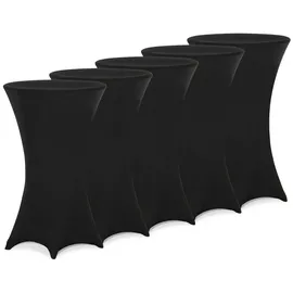 DEUBA Stehtischhusse Schwarz Ø 80-85 cm 5er Set