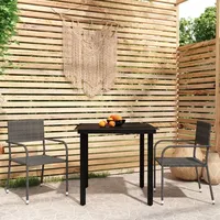 VidaXL 3-tlg. Garten-Essgruppe Grau