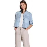 STREET ONE Damen A345663 Denim Hemdbluse, Light Blue Random Washed, 42 - 42