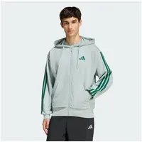 adidas Essentials 3-Streifen Kapuzenjacke Herren Grau/Schwarz XL