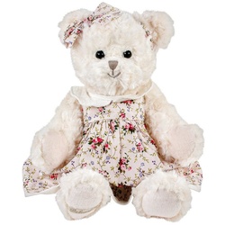 Bukowski Kuscheltier Teddybär mit Kleid Bella Sophie 40 cm rose Blumenkleid