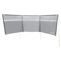 Windschutz Bora 6 m - Camping Sichtschutz mit Stangen hellgrau No Size