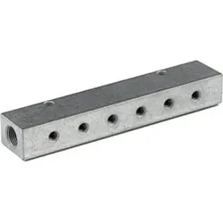 Riegler Verteilerleiste, Abgänge einseitig, Eingang 2x1/8, Ausgang 2xM5