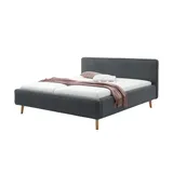 Meise Möbel Polsterbett Mattis 180 x 200 cm Cord Grau Anthrazit