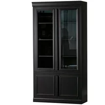 Woood Vitrine Organize aus Kiefernholz, modernes Design, Schwarz, höhenverstellbare Einlegeböden