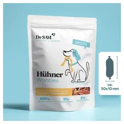 Dr. SAM Hühner Wursties für Hunde - Schmackhafte Hühner-Snacks für deinen Vierbeiner