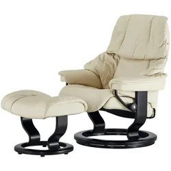 Stressless Relaxsessel mit Hocker  Reno  ¦ creme ¦ Maße (cm): B: 88 H: 108 T: 78.0