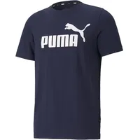 Puma Essentials Logo Tee Blau M