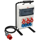 Brennenstuhl Tragbarer Stromverteiler (1x32A + 2x16A CEE-Steckdosen, 2m Kabel, für ständigen Einsatz im Freien, mit FI-Personenschutz, Made in Germany)