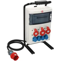 Brennenstuhl Tragbarer Stromverteiler (1x32A + 2x16A CEE-Steckdosen, 2m Kabel, für ständigen Einsatz im Freien, mit FI-Personenschutz, Made in Germany)