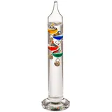 Out of the Blue Galileo Glas-Thermometer 18cm - Dekoratives Standthermometer für Temperaturanzeige - Hochwertiges Design aus Glas & Metall