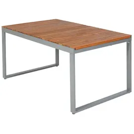 Merxx Siena Set 7-tlg. Ausziehtisch 200 x 90 cm inkl. Klappsessel silber/schwarz