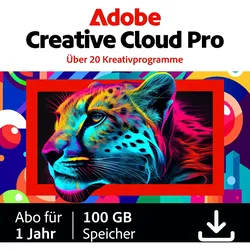 Adobe Creative Cloud Alle Apps 2 Geräte - 1 Jahr | Windows & MAC