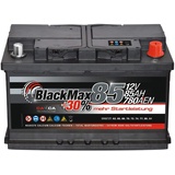 Autobatterie 12V 85Ah 780A/EN BlackMax Starterbatterie statt 74Ah 75Ah 77Ah 80Ah