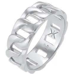 KUZZOI Herren Chunky Chain Look Cool Trend 925 Silber Ringe   