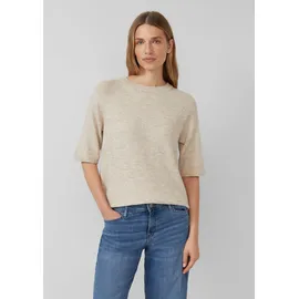 s.Oliver Kurzarmpullover aus Alpakamix Beige 48