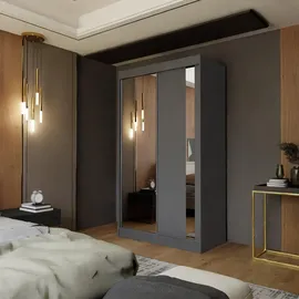 masseno Schwebetürenschrank Grazia 120 x 216 x 61 cm Grau