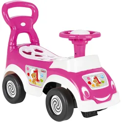 3in1 Rutscherauto pink mit Formsortierset, Kinderfahrzeug mit Spielzeugzubehör, Lauflernhilfe