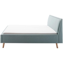 Meise Möbel Polsterbett Frieda wahlweise mit Lattenrost und Bettkasten, blau - Maße cm B: 156 H: 105 T: 224