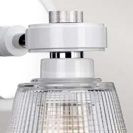 Elsteadlighting Gunnislake 1-flammige Wandleuchte, Weiß, poliertes Chrom - BATH-GUNNIS1-WPC