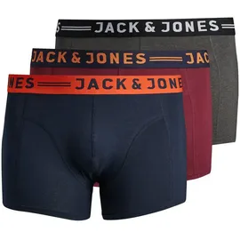 JACK & JONES Lich Field Plus Size Boxershorts 3 Einheiten Burgundy 6XL Regular