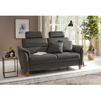 Home Affaire 2,5-Sitzer HOME AFFAIRE "Palmera, B: 179 cm", grau (anthrazit), B:179cm H:89cm T:89cm, 100% Polyester;Struktur (100% Polyester);Luxus-Microfaser in Lederoptik (100% Polyester), Sofas, mit Federkern