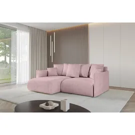 altdecor Ecksofa Cord 2-Sitzer Rosa