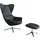 flexlux Ohrensessel »Stilo Relaxsessel, TV-Sessel«, Solitär, Stil-Ikone, drehbar, Fuß Aluminium schwarz