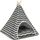 vidaXL Hunde-Tipi 60 x 70 cm Weiß/Grau