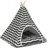 vidaXL Hunde-Tipi 60 x 70 cm Weiß/Grau