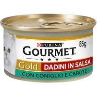 Purina Gourmet Gold Würfel aus Sauce, für Katzen mit Hase und Härte, 24 Dosen à 85 g