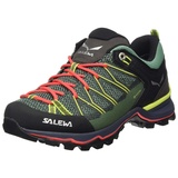 Salewa MTN Trainer Lite GTX Schuhe Damen Mountain Gore-TEX Trekking- Wanderstiefel, Feld Green/Fluo Coral, 39
