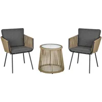 Outsunny Rattan Gartenmöbel-Set PE-Rattan, Polyester