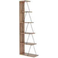vente-unique Bücherregal 50 x 22 x 150 cm Schwarz/Natur