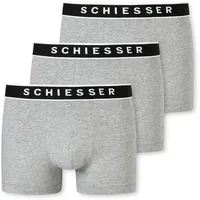 SCHIESSER Herren 3 Pack Boxershorts - 95/5 Organic, Grau-mel._173983, M EU