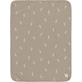 Lässig Mull Babydecke Krabbeldecke Kuscheldecke GOTS zertifiziert/Muslin Blanket 75 x 100 cm Speckles olive